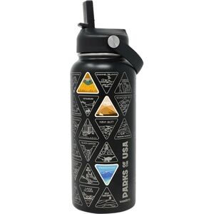 Wondery Parks of the USA Bucket List Bottle BLACK